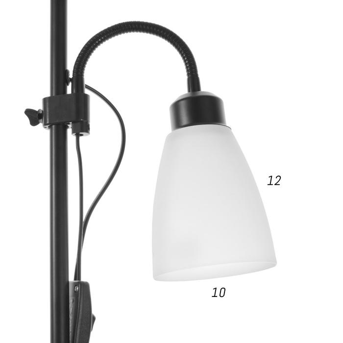 Торшер  Торшер "Тренд 2" 1х40Вт Е27+1хЕ27 40Вт черный 22х22х180 см.