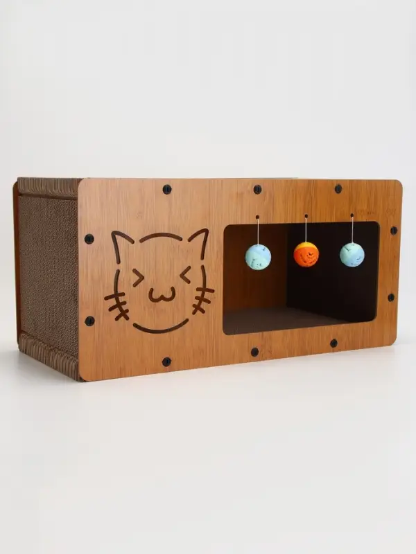 Когтеточка-лежанка «Пижон» из гофрокартона с кошачьей мятой «КотТедж», 48×24×24 см