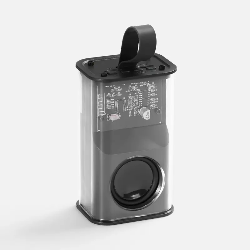 Bluetooth-колонка с подсветкой Groove, серая Bluetooth-колонка с подсветкой Groove, серая