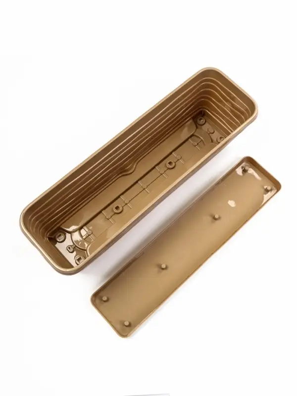 Ящик балконный для цветов, 12 л, 60&times;18&times;16 см, пластиковый, тёмно-бежевый