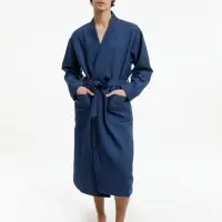 Халат вафельный Kimono, темно-синий, размер XL/XXL