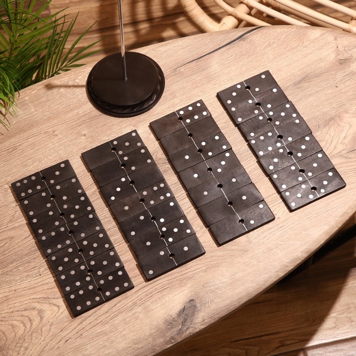 Игра настольная  Игра настольная "Домино" 14х14х30 см, манговое дерево