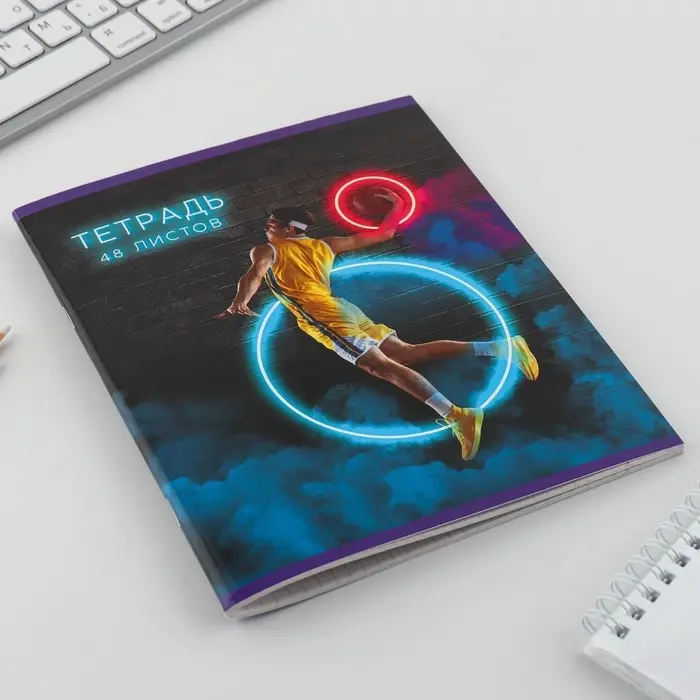 Тетрадь в клетку, 48 л., А5, на скрепке, блок №2 «Неон» МИКС Тетрадь в клетку, 48 л., А5, на скрепке, блок №2 «Неон» МИКС