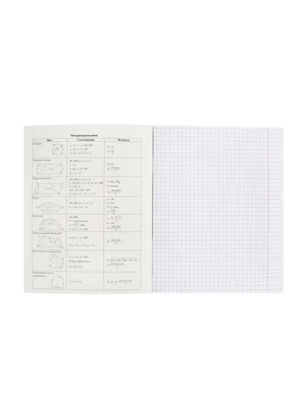 Предметная тетрадь по геометрии Hatber &laquo;Салют предметов&raquo;, 48 листов, в клетку, со справочным материалом, обложка из мелованного картона