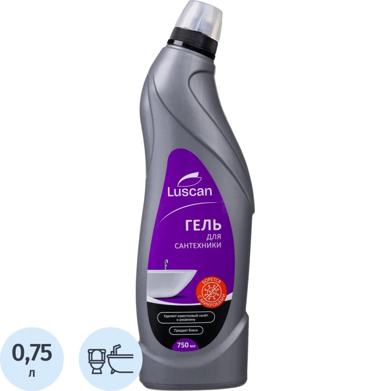 Средство для сантехники LUSCAN 750мл гель с кислотой