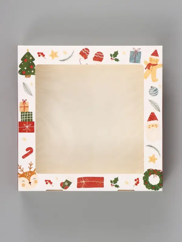 Коробка подарочная новогодняя, складная 20&times;20&times;4 см &laquo;Счастья в новом году&raquo;
