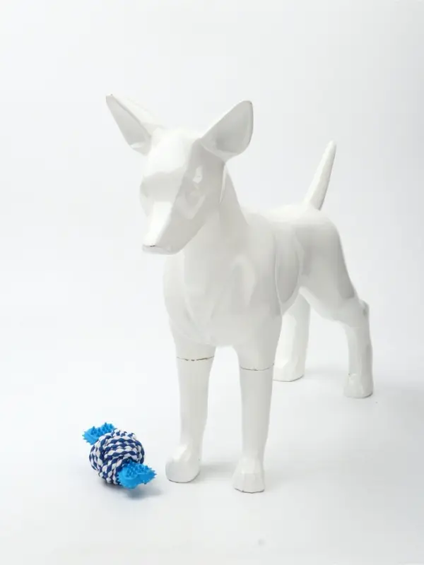 Игрушка для собак канатная &laquo;Мяч с костью&raquo;, до 11 см, до 55 г, синяя