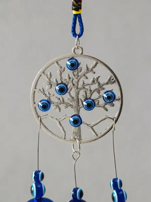Музыка ветра &laquo;Дерево жизни в круге&raquo;, от сглаза, с кисточкой 2 колокольчика, 22&times;6.5 см