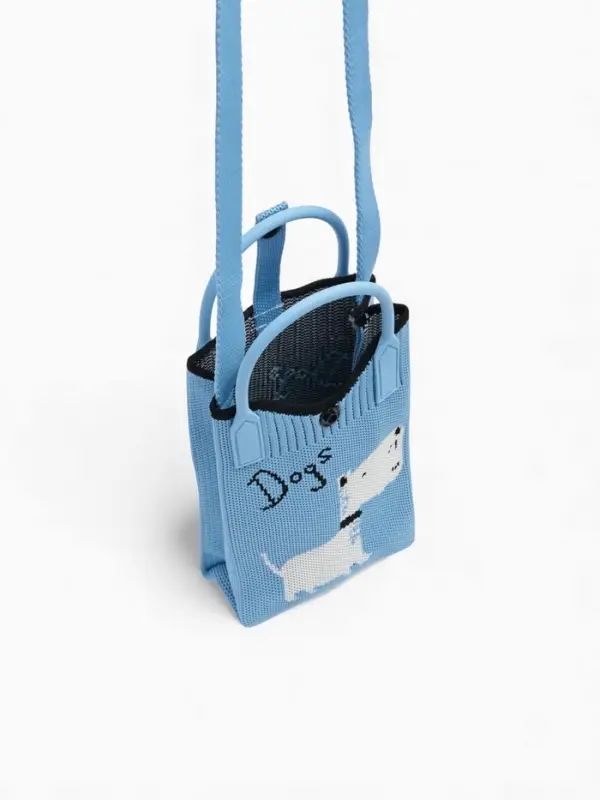 Сумка подр Пес, 12*4*17, отд на кнопке, дл ремень, голубой Сумка подр Пес, 12*4*17, отд на кнопке, дл ремень, голубой