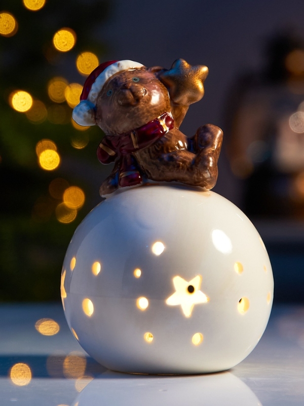 Светодиодная фигура Светодиодная фигура "Медвежонок на шаре" 13.2х8.8х8.8, 1 LED, LR44x3(в компл.), Т/БЕЛЫЙ