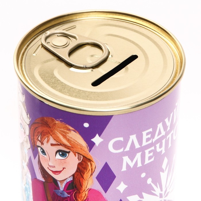 Копилка металлическая, 9,5 см х 7,5 см х 7,5 см Копилка металлическая, 9,5 см х 7,5 см х 7,5 см "Анна и Эльза", Холодное Сердце