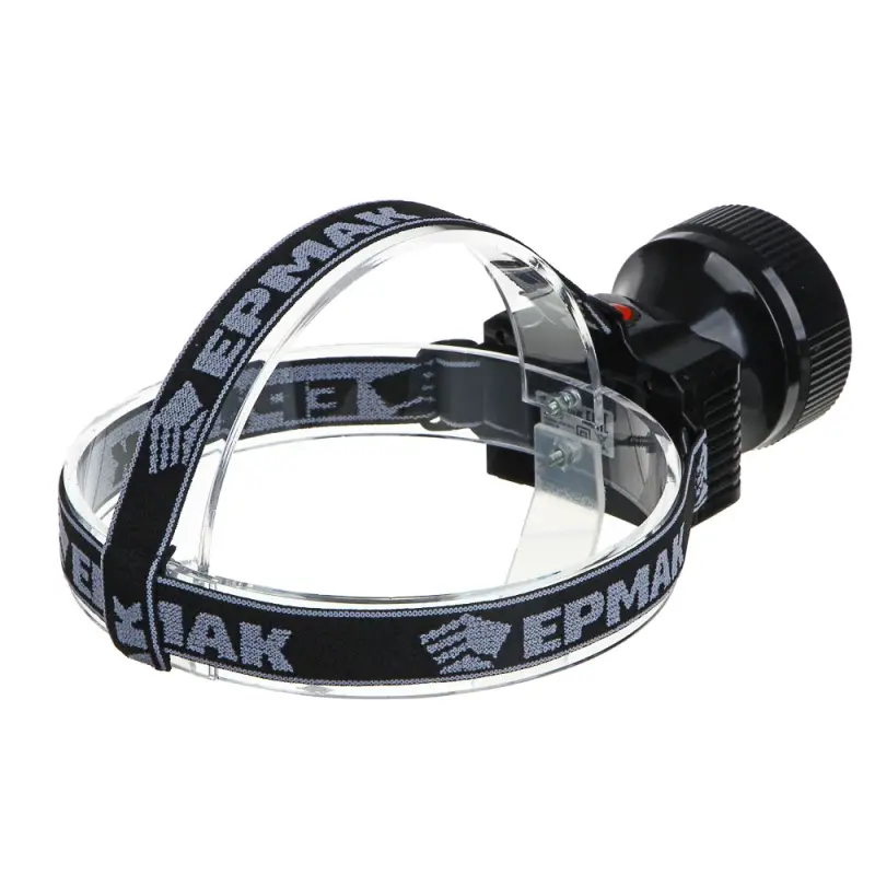 Фонарь налобный тм ЕРМАК, аккумуляторный, 8 ярк.+ 0,5 Вт LED, вилка 220В, 8,8x7,4х8,5см