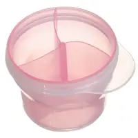 Контейнер для хранения детского питания Крошка Я, 3 секции по 75 мл., 9.5&times;8.5 см, 225 мл., розовый