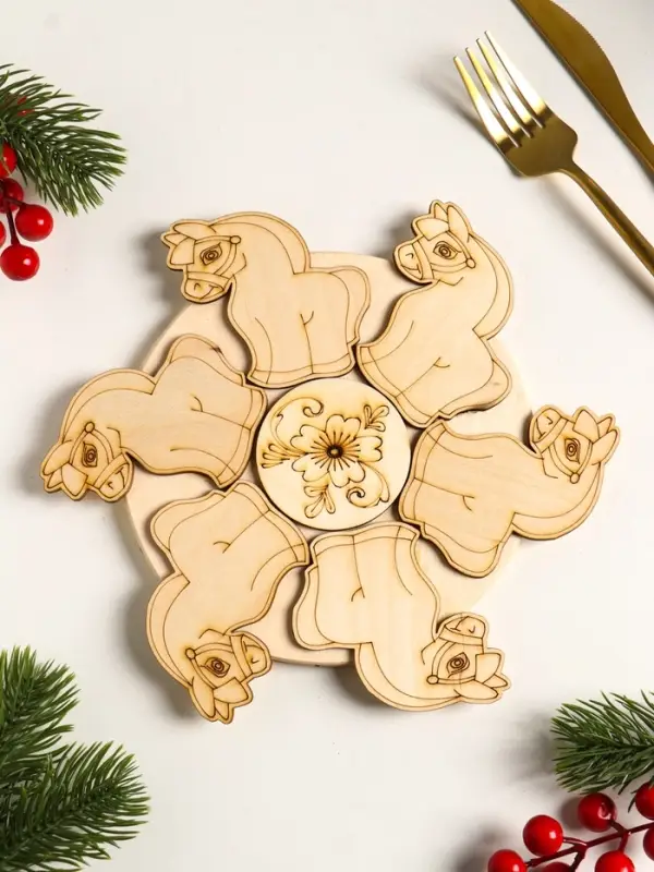 Подставка под горячее Лошадка, 20см, можжевельник Подставка под горячее Лошадка, 20см, можжевельник