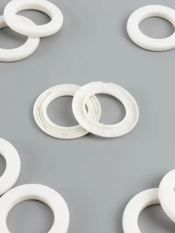 Люверсы для штор, d=3.5/5.5 см, 10 шт., матовые, белые