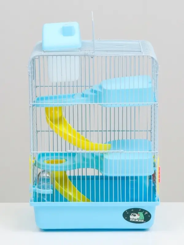 Клетка для мелких грызунов &laquo;Пижон&raquo;, 27&times;21&times;40 см с наполнением, голубая