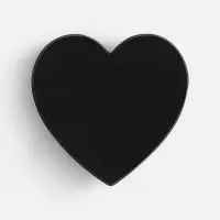 Джибитс из ПВХ &laquo;Сердце&raquo;, черный