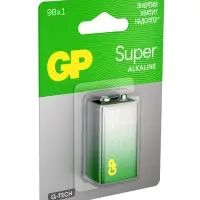 Батарейка алкалиновая GP Super, 6LR61 (6LF22, MN1604)-1BL, 9 В, крона, блистер, 1 шт.