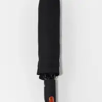 Зонт полуавтоматический &laquo;Однотон&raquo;, 3 сложения, 8 спиц, R=49/57 см, d=98 см, чёрный