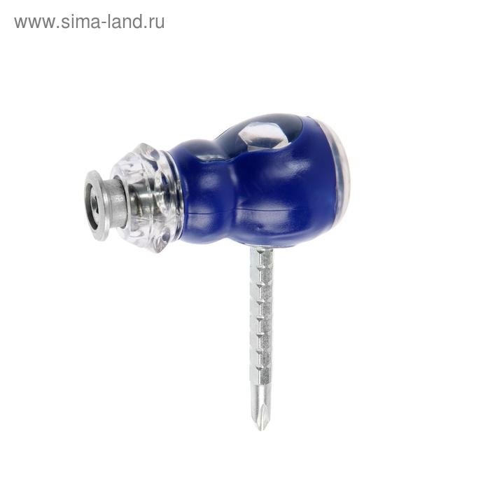 Отвертка комбинированная ТУНДРА, 3 в 1, двухкомпонентная рукоятка, PH2/SL6, 40-60 мм