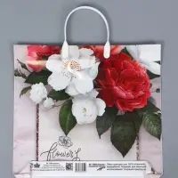 Пакет Симпатия- пластиковая ручка 36 х 37 см 100 мкм