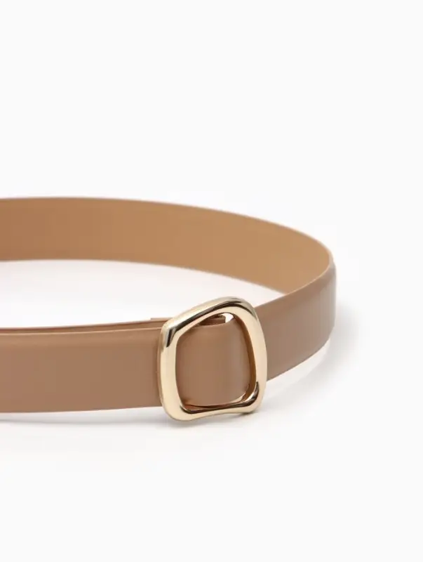 Ремень женский, затяжка, без винта, 4&times;110 см, пряжка золотистая, бежевый