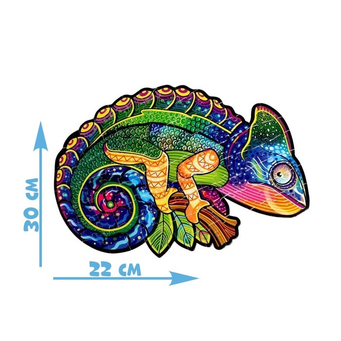 Формовой пазл «Хамелеон», 106 деталей Формовой пазл «Хамелеон», 106 деталей