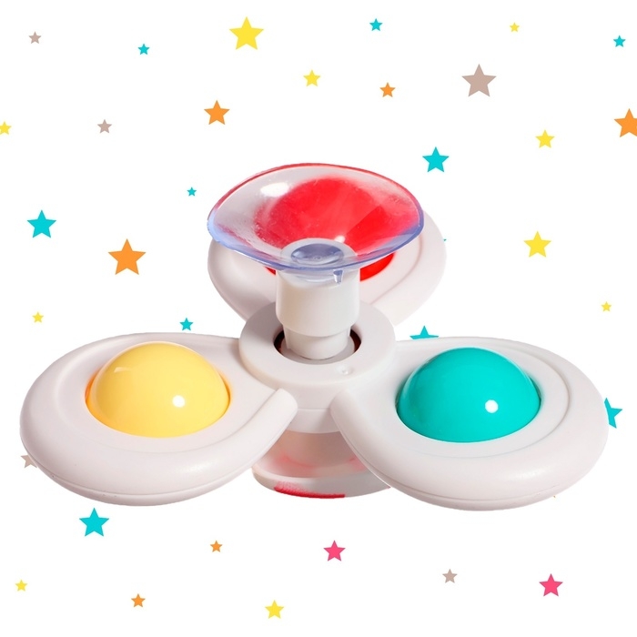 Набор спиннеров на присоске &laquo;Весёлые зверята&raquo;, 3 шт.