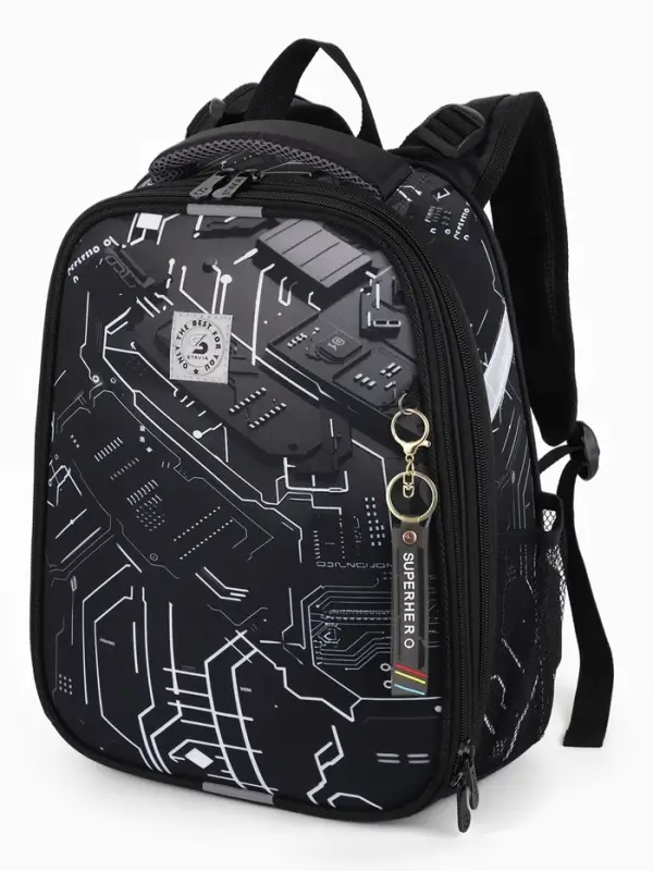 Рюкзак школьный для мальчика &laquo;Плата&raquo;, Stavia, эргономичная спинка, 30&times;16&times;38 см, чёрный