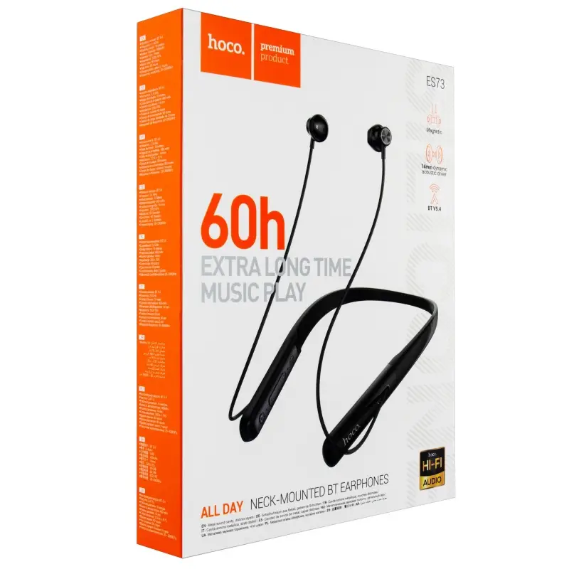 Гарнитура Bluetooth Sport Extra Long Time Music Play ES73 HOCO Black