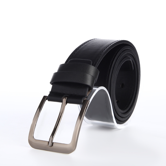 Ремень мужской, ширина 4 см, винт, пряжка металл, цвет чёрный Ремень мужской, ширина 4 см, винт, пряжка металл, цвет чёрный