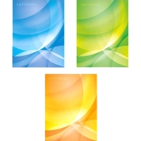 Тетрадь общая А4,96л,кл,скоб,блок-офсет-2 Attache Сфера син/зелен/жел васс