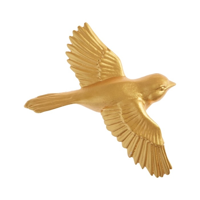 Декорация настенная, гипсовое панно Декорация настенная, гипсовое панно "Птицы" 3 шт, золотые