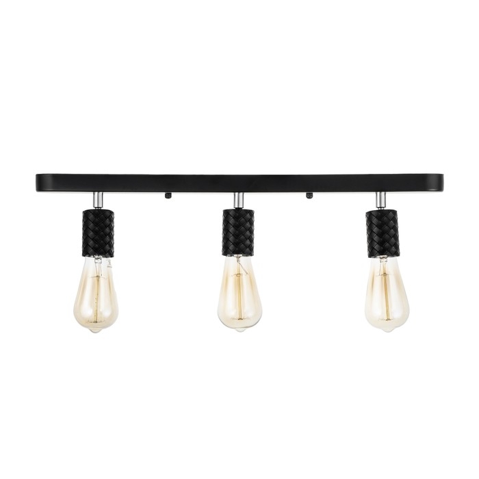 Потолочный светильник  Потолочный светильник "Скин" 3хЕ27 40Вт черный 30х6х16см