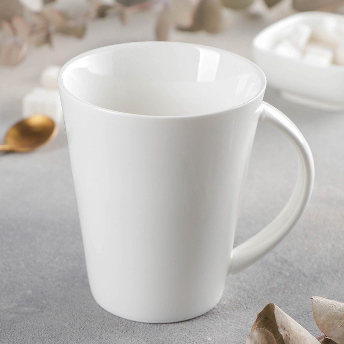 Кружка фарфоровая Wilmax, 380 мл, цвет белый Кружка фарфоровая Wilmax, 380 мл, цвет белый