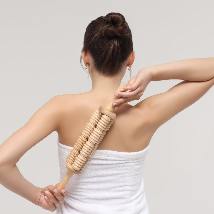 Массажёр для спины «Кукуруза», d = 6,5 × 42 см, деревянный Массажёр для спины «Кукуруза», d = 6,5 × 42 см, деревянный