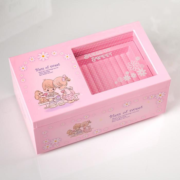 Шкатулка музыкальная Шкатулка музыкальная "Детские секреты" механическая 17х9,5х7,8 см