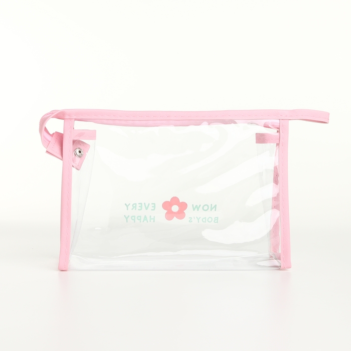 Набор косметичек 3 в 1 на молнии, цвет розовый Набор косметичек 3 в 1 на молнии, цвет розовый