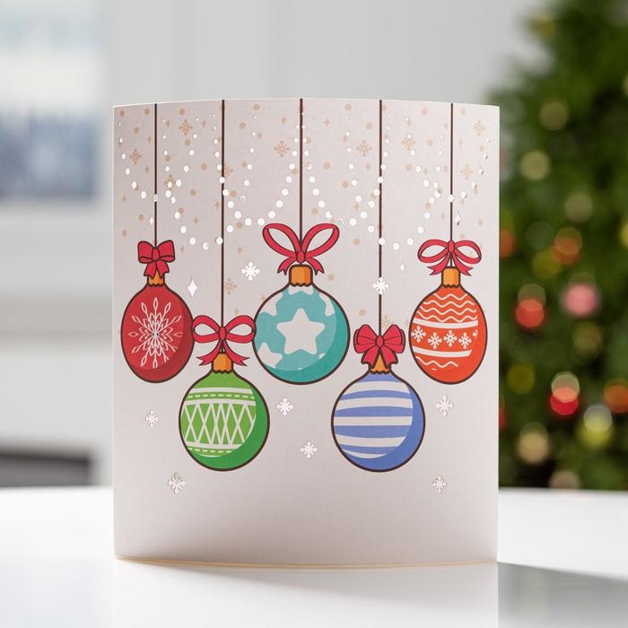 Светодиодная фигура «Ёлочные шары» 17 × 20 × 8 см, картон, батарейка ААх2 (не в комплекте), свечение тёплое белое Светодиодная фигура «Ёлочные шары» 17 × 20 × 8 см, картон, батарейка ААх2 (не в комплекте), свечение тёплое белое