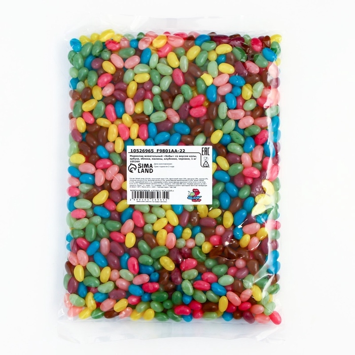 Мармелад жевательный  Мармелад жевательный "Бобы" с фруктово-ягодным вкусом, 1 кг