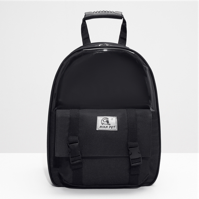 Рюкзак для переноски кошек и собак, с окном для обзора, чёрный Рюкзак для переноски кошек и собак, с окном для обзора, чёрный