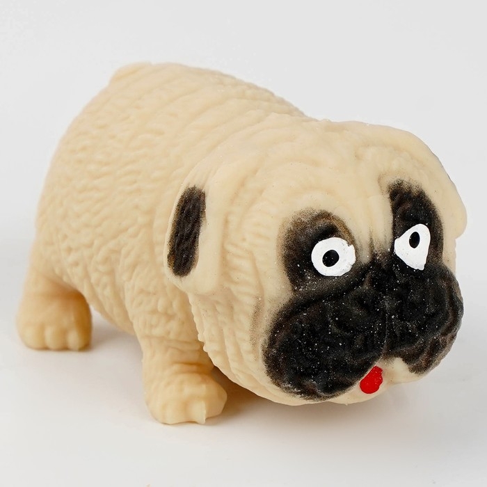 Мялка антистресс тянучка «Мопс», в пакете, с песком