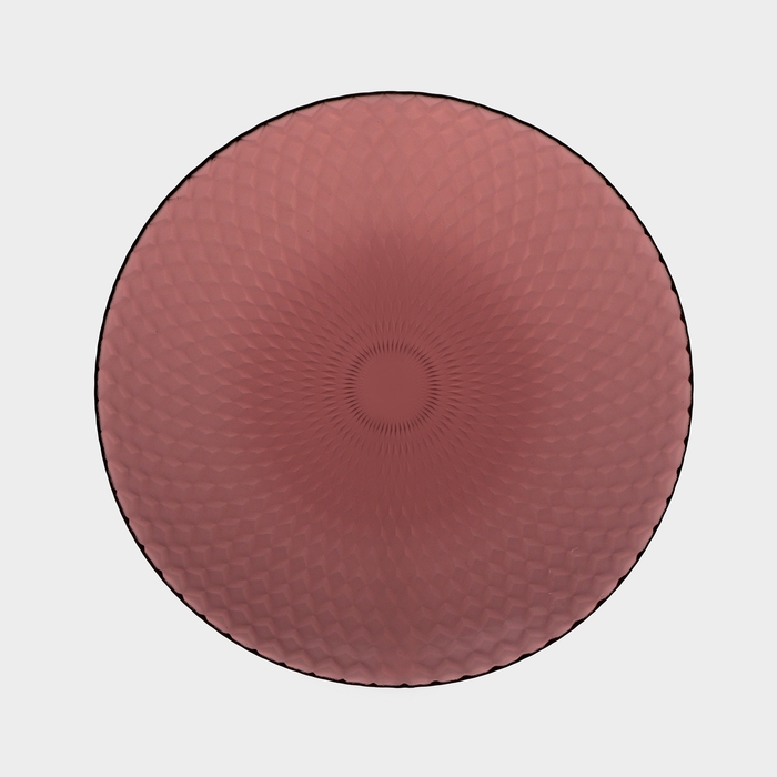 Тарелка плоская стеклянная «Идиллия», d=25 см, цвет лилак Тарелка плоская стеклянная «Идиллия», d=25 см, цвет лилак