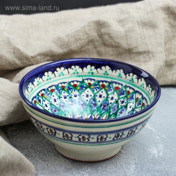 Коса Риштанская Керамика  Коса Риштанская Керамика "Узоры" 15 см, малая, микс