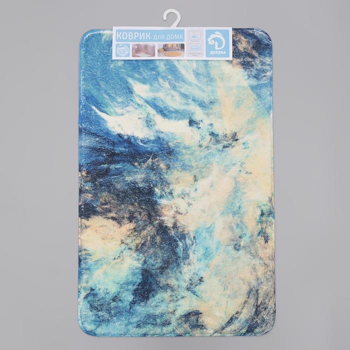Коврик для ванной Доляна «Космос», 50×80 см, цвет синий Коврик для ванной Доляна «Космос», 50×80 см, цвет синий