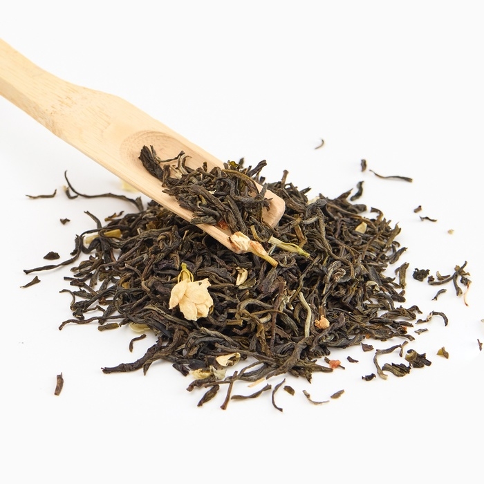 Китайский зеленый жасминовый чай Китайский зеленый жасминовый чай "Жасминовый снегопад, Моли Пяо Сюэ", 100 г, 2023 г