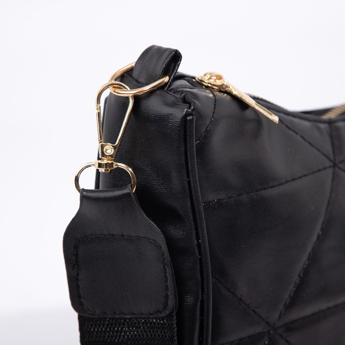 Сумка-багет на молнии, цвет чёрный Сумка-багет на молнии, цвет чёрный