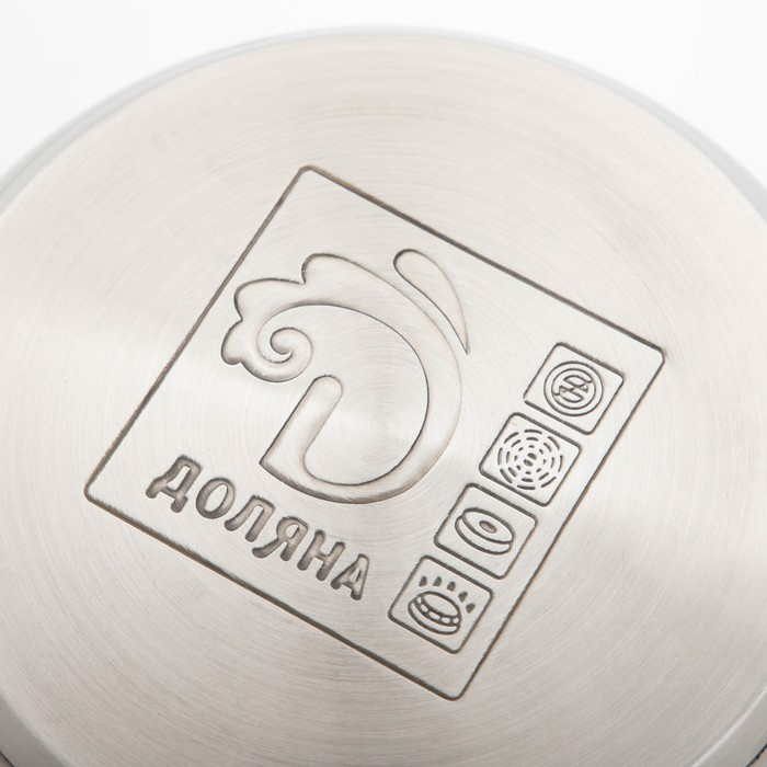 Кастрюля из нержавеющей стали с крышкой Доляна «Роскошь», 2,2 л, d=19 см Кастрюля из нержавеющей стали с крышкой Доляна «Роскошь», 2,2 л, d=19 см