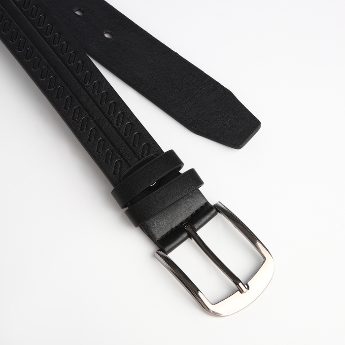 Ремень мужской «Великан», ширина 4 см, винт, пряжка металл, цвет чёрный Ремень мужской «Великан», ширина 4 см, винт, пряжка металл, цвет чёрный