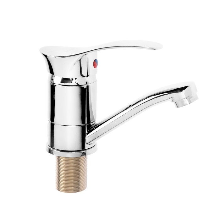 Смеситель для кухни Смеситель для кухни "Эверест" B45-019M, однорычажный, короткий излив, без подводки, хром